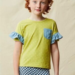 NWT Matilda Jane Enchanted Garden Fluttery Fun Dot-Print Tee Size 10